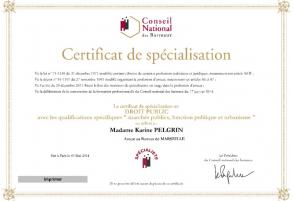 certificat de spécialisation